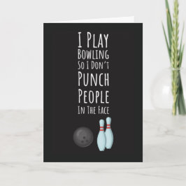 Tarjeta Funny Bowling Cards Sports Bowler Ball Team