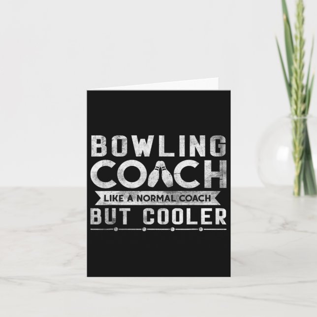 Tarjeta Funny Bowling Coach Definition Bowling Entrenador (Anverso)