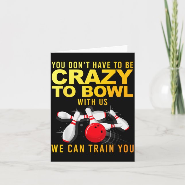 Tarjeta Funny Bowling Design For Men Women Kids Bowler Bow (Anverso)