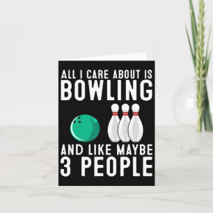 Tarjeta Funny Bowling Design Para Hombres Mujeres Boliche