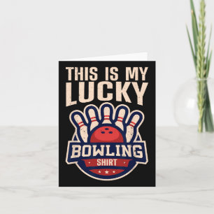 Tarjeta Funny Bowling Design Para Hombres Mujeres Boliche