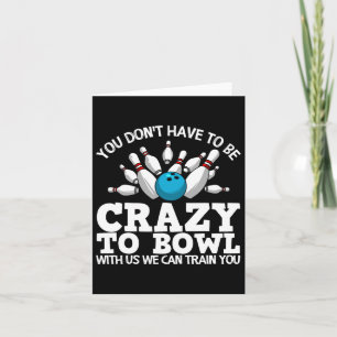 Tarjeta Funny Bowling Design Para Hombres Mujeres Niños Bo