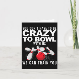 Tarjeta Funny Bowling Design Para Hombres Mujeres Niños Bo