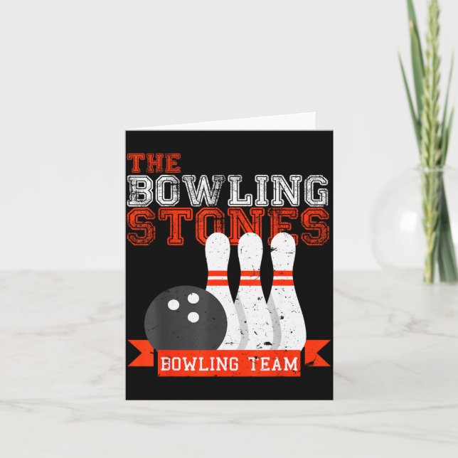Tarjeta Funny Bowling Stones - Bowl Srts Team  (Anverso)