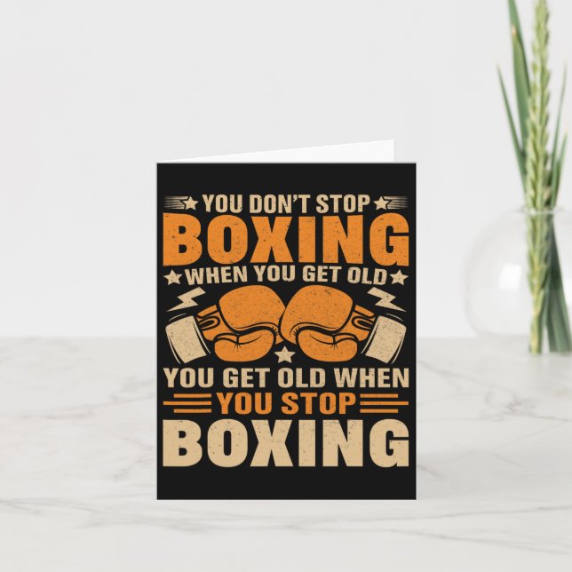 Tarjeta Funny Boxer Player Old School Boxing Youth Trainer (Anverso)