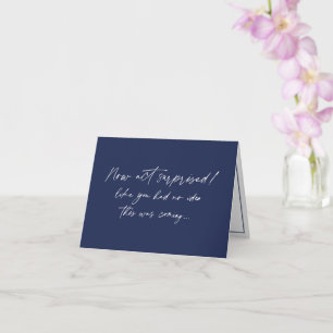 Tarjeta Funny Bridesmaid propuesta, Navy Blue moderno