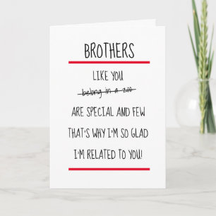 Tarjeta Funny Brothers Cheeky Verse Birthday