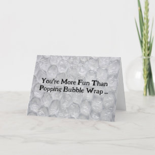 Tarjeta Funny Bubble Wrap and Stress Compliment Card