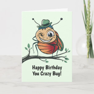 Tarjeta Funny Bug Birthday