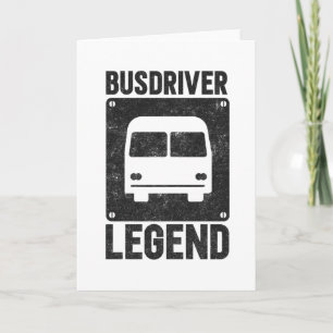 Tarjeta Funny Bus Driver Legend School Bus