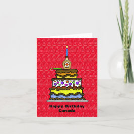 Tarjeta Funny Canada Day Birday Card