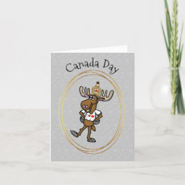 Tarjeta Funny Canada Day Moose Card