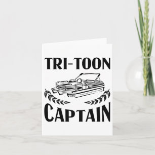 Tarjeta Funny Capitán Bote Pontoon Gift Men Guay Tri-toon