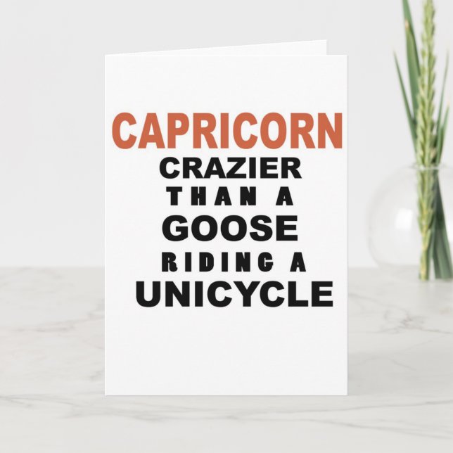 Tarjeta Funny Capricorn Birthday Card (Anverso)