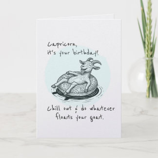 Tarjeta Funny Capricorn Birthday Card Zodiac Goat