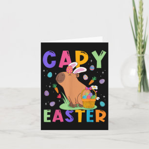 Tarjeta Funny Capybara Easter Day Capy Easter Eggs Capy Lo