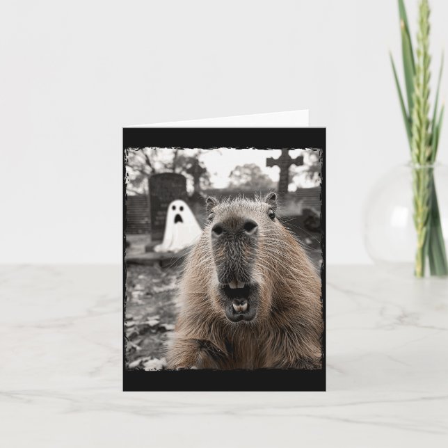 Tarjeta Funny Capybara Halloween Costume  (Anverso)