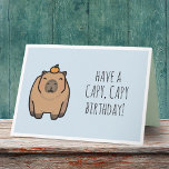 Tarjeta Funny Capybara Pun Birday Card<br><div class="desc">Esta divertida tarjeta de cumpleaños de Capybara Pun es perfecta para los amantes del capibara. ¡Envíe esta tarjeta única para desear a su amigo, miembro de la familia o a su ser querido un cumpleaños muy cautivador! El ilustracion capybara es una obra de arte original hecha a mano por artbybiyan....</div>