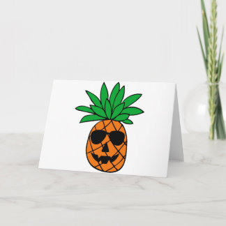 Tarjeta Funny Carácter de calabaza de piña de Halloween