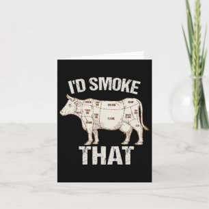 Tarjeta Funny Carnicero Sarcástico Cocinero Bbq Humaría El