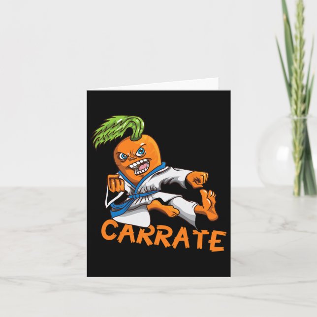 Tarjeta Funny Carrate Carrot Karate Mail Martial Arts Mart (Anverso)