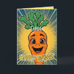 Tarjeta Funny Carrot Happy Birthday<br><div class="desc">¡Celebra el día especial de alguien con esta alegre tarjeta de cumpleaños feliz! Con colores vivos y tipografía lúdica, esta carta es perfecta para difundir alegría y amor. Ya sea que le envíes deseos de cumpleaños a un amigo, miembro de la familia o compañero de trabajo, esta carta encantadora seguramente...</div>
