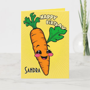 Tarjeta Funny Carrot Happy Birthday