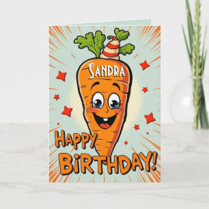 Tarjeta Funny Carrot Happy Birthday