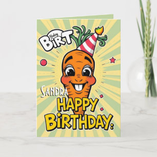 Tarjeta Funny Carrot Happy Birthday