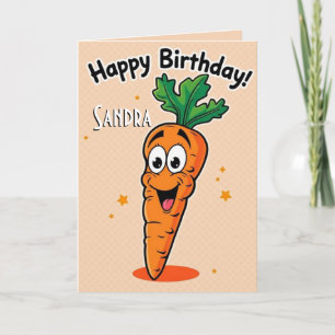 Tarjeta Funny Carrot Happy Birthday
