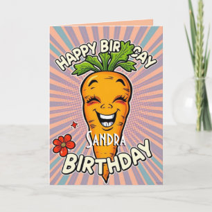 Tarjeta Funny Carrot Happy Birthday