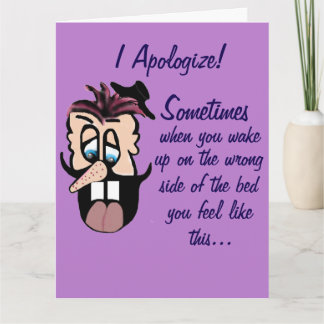 Tarjeta Funny Cartoon Apology 
