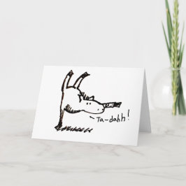 Tarjeta Funny Cartoon Horse Ta Dah! Congratulations Card