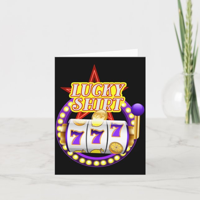 Tarjeta Funny Casino Slot Machine Jackt Lucky  (Anverso)