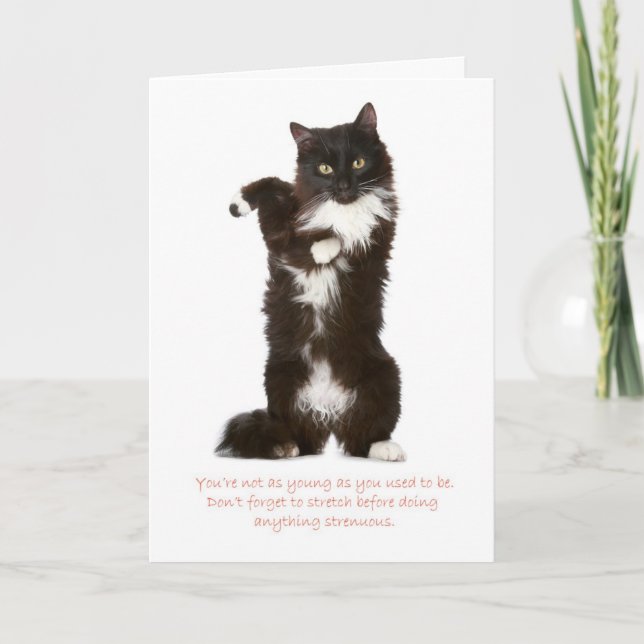Tarjeta Funny Cat Birthday Card (Anverso)