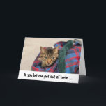 Tarjeta Funny Cat Birthday Card<br><div class="desc">¡Desee a su ser querido un cumpleaños feliz con esta tarjeta!</div>