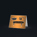 Tarjeta Funny Cat Birthday Card Naranja<br><div class="desc">Funny Cat Birthday Card Naranja Blank dentro para su Ilustracion de mensajes y diseño por Poramit</div>