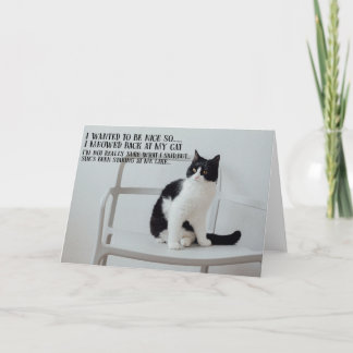 Tarjeta Funny Cat Birthday Greeting Card 