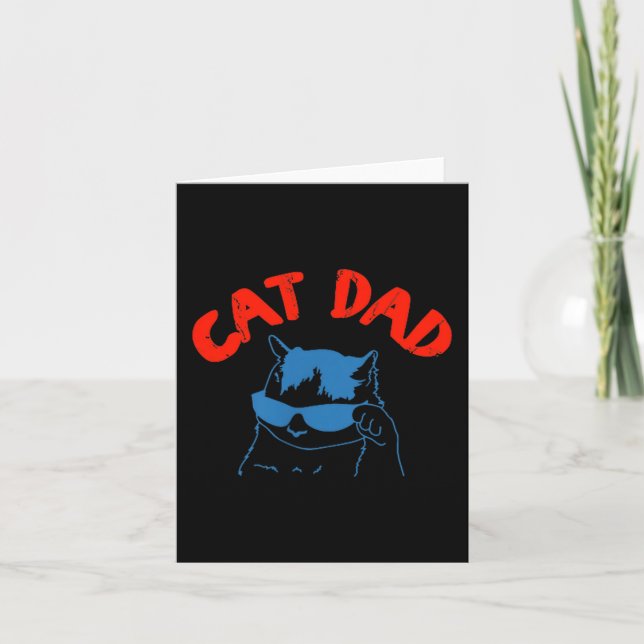 Tarjeta Funny Cat Dad Club 2 Sided Life Is Better With Cat (Anverso)