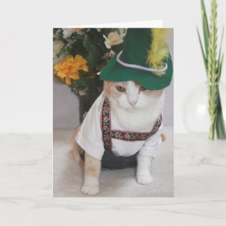 Tarjeta Funny Cat German Birthday