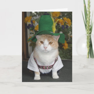 Tarjeta Funny Cat German Birthday