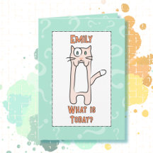 Funny Cat Kitten Personalizado cumpleaños humoríst