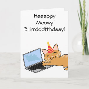 Tarjeta Funny cat lover Happy Birthday Card