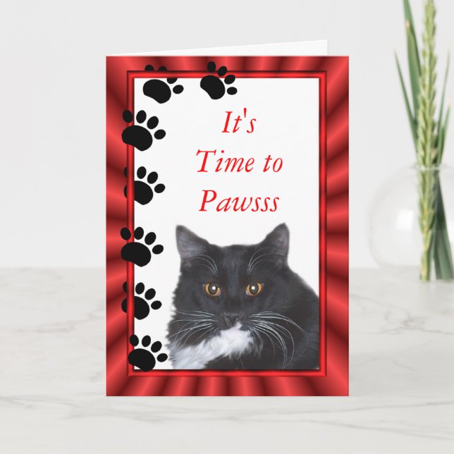 Tarjeta Funny Cat Sylvester card-personalizar en cualquier (Anverso)