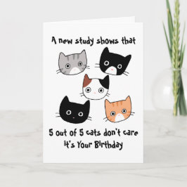 Tarjeta Funny Cats Cumpleaños, amigos amantes del gato cum