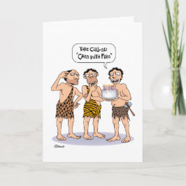 Tarjeta Funny Cavemen Birthday Card