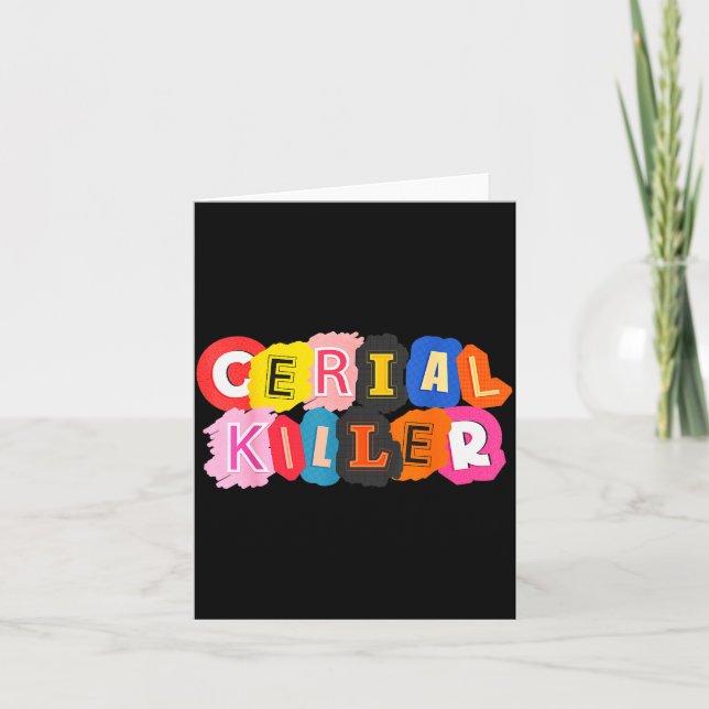 Tarjeta Funny Cereal Killer Cereal Design For Breakfast Lo (Anverso)