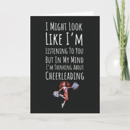 Tarjeta Funny Cheerleading Cards Cheerleader Sports Black