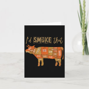 Tarjeta Funny Chef Bbq Ahumado Carne Grill Master Gift