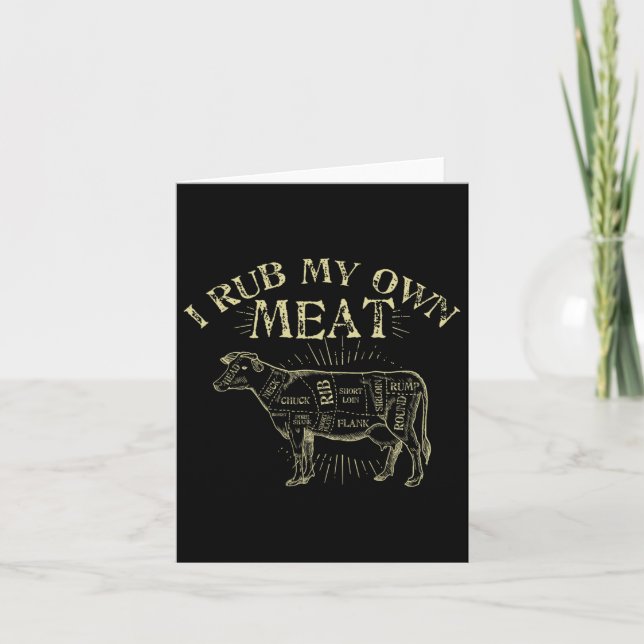 Tarjeta Funny Chef Bbq Tee I Ropa Mi Propio Chef De Chiste (Anverso)